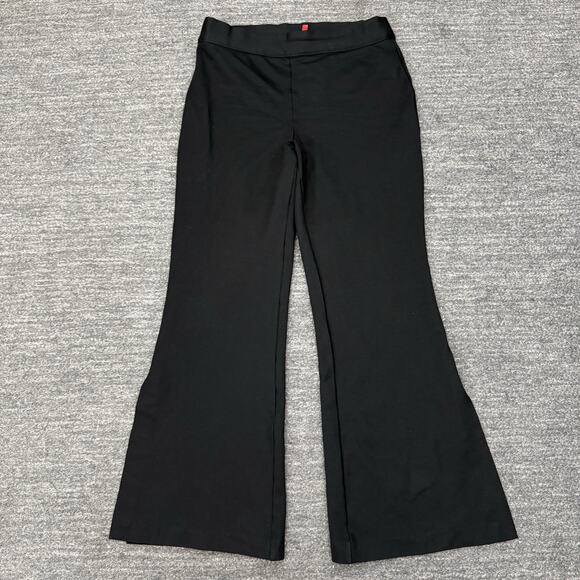 Spanx The Perfect Double Slit Flare Pants Women Large Black Pull On Career - Picture 1 of 13